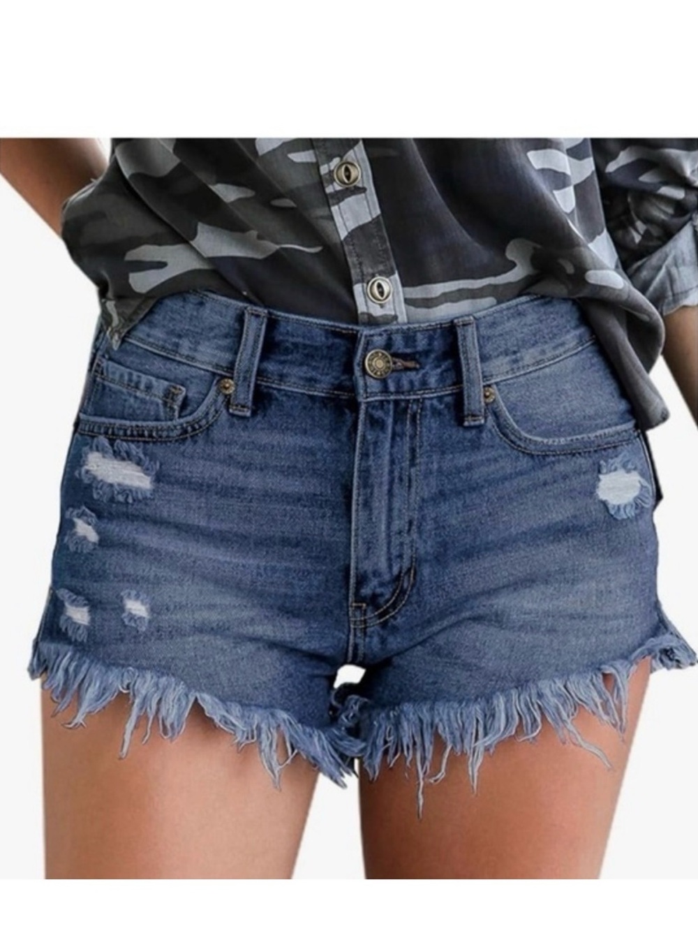 Mossimo Hi Rise Y2K Denim Shorts Size 9 Size 28 Vintage Shortie